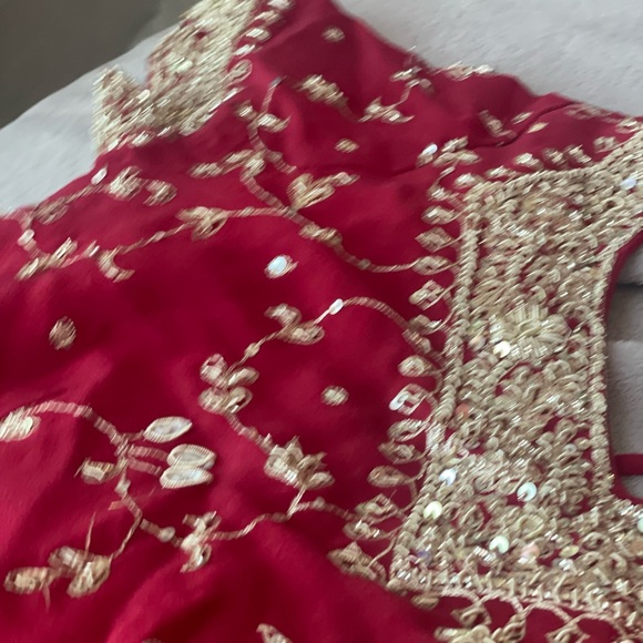 Wedding Zardosi Silk Sari - Readymade - Picture 10 of 10